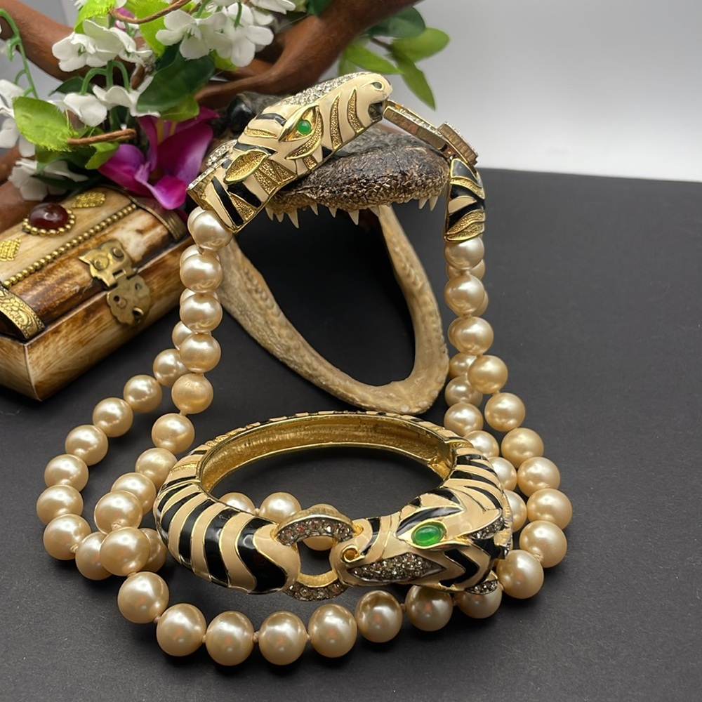 Jomaz zebra choker and necklace set vintage A39 🔥